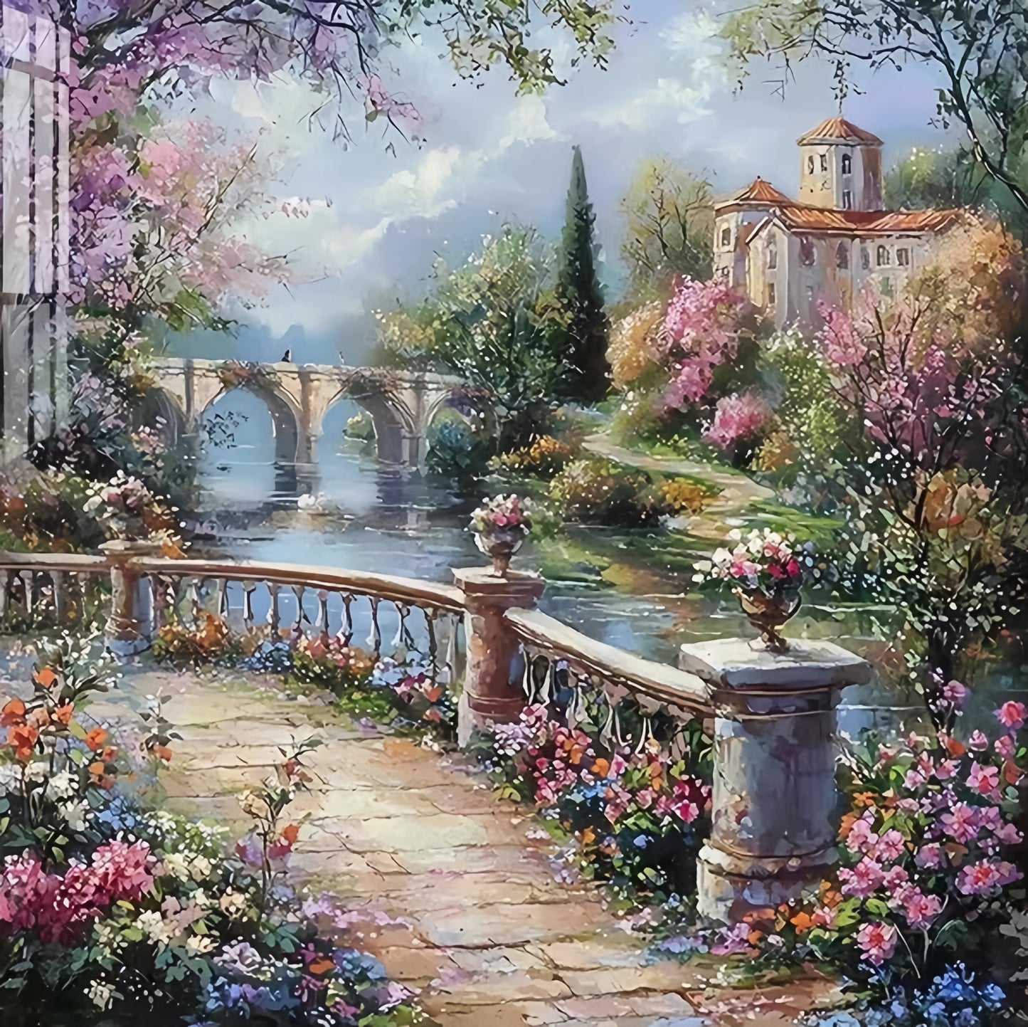 Paint by Numbers Kit Garden House