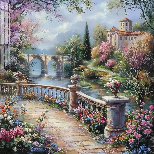 Paint by Numbers Kit Garden House