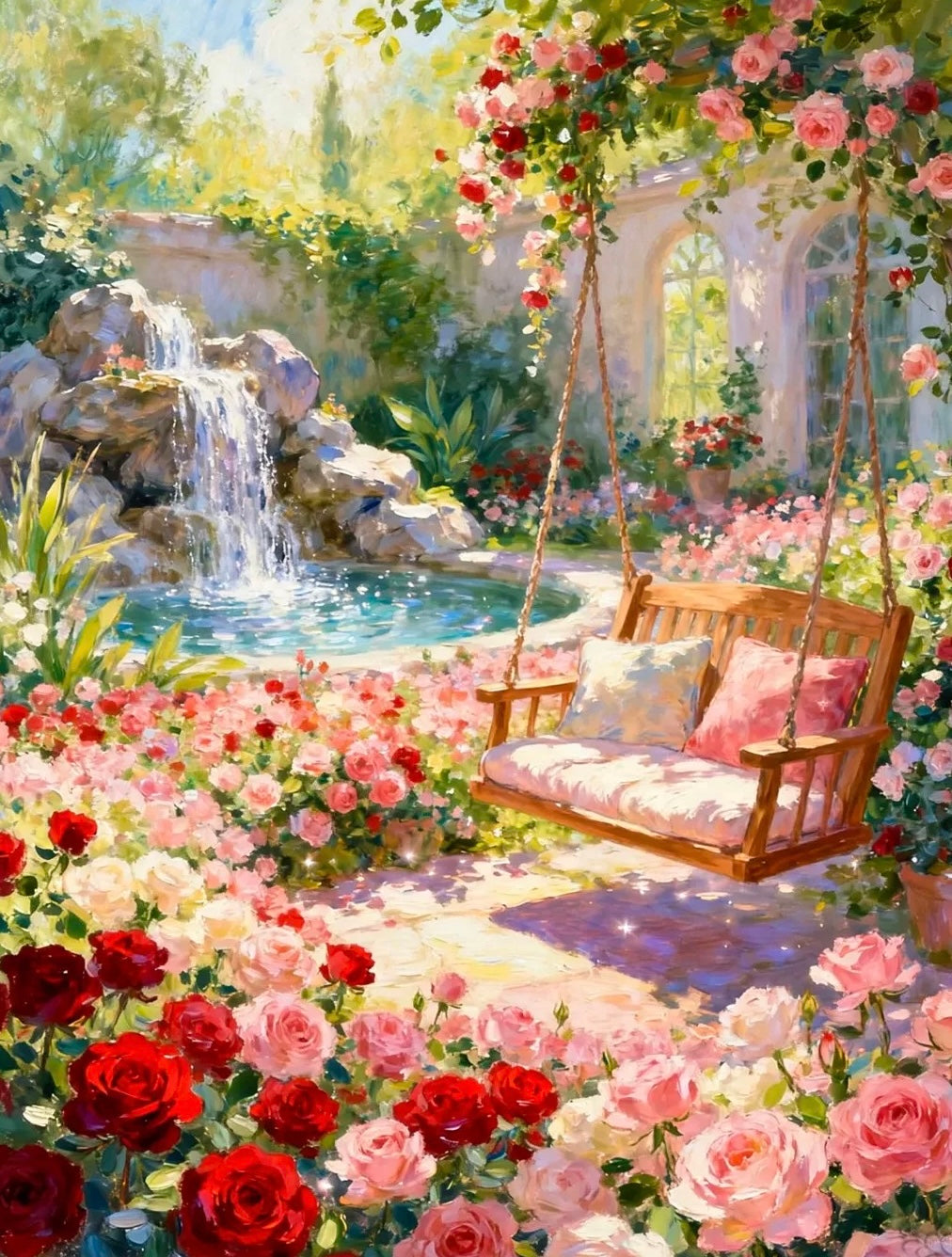 Paint by Numbers Kits Garden Swing