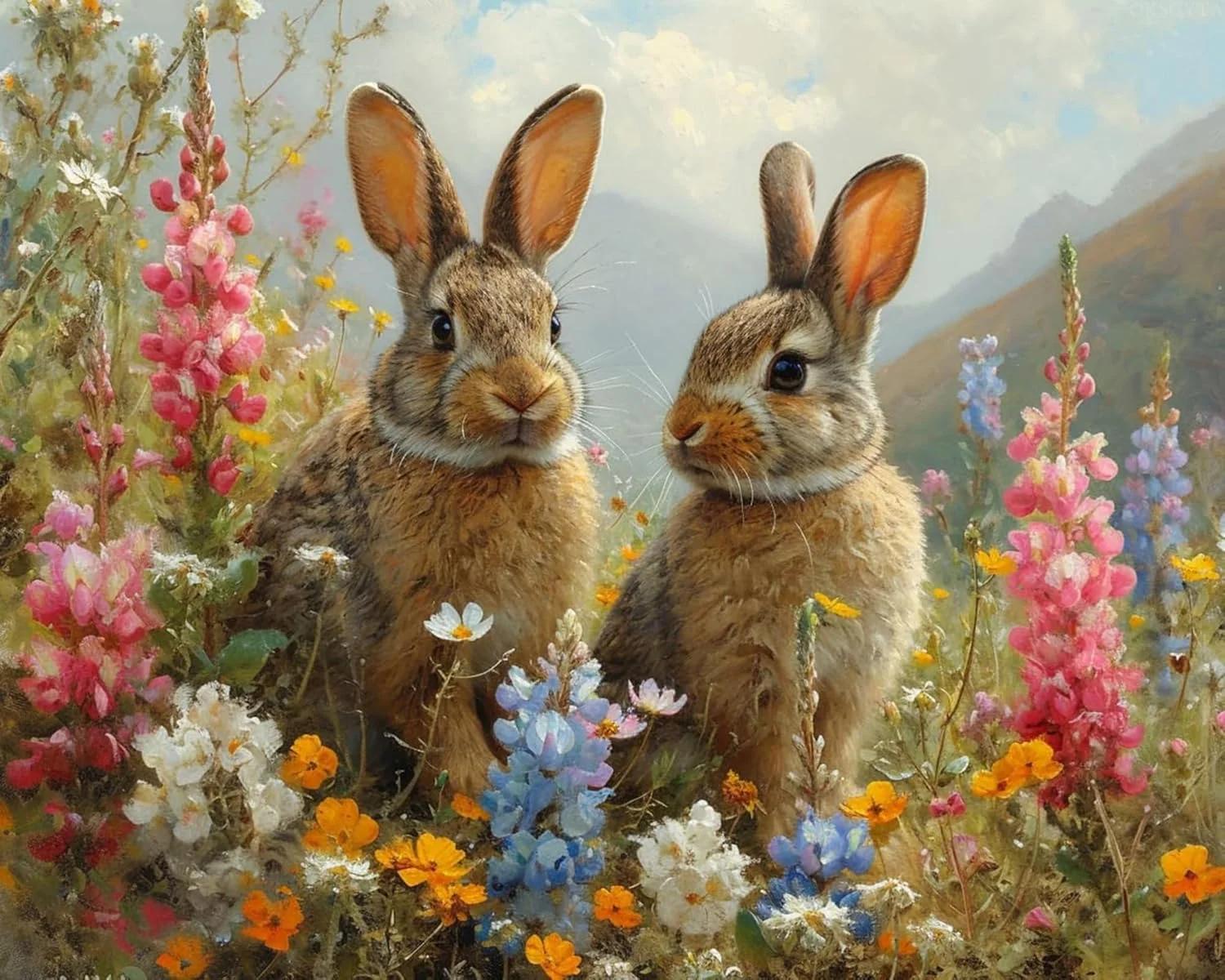 Paint By Numbers Rabbot Paint by Numbers Kits Rabbit – diyartpaint