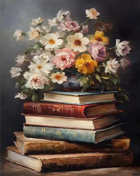 Paint by Numbers Kits Flowers and Books