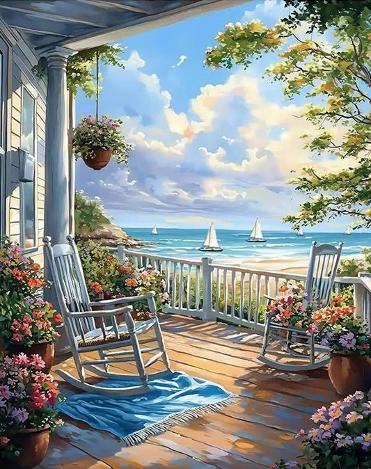 Paint by Numbers Kits Seaside Villa
