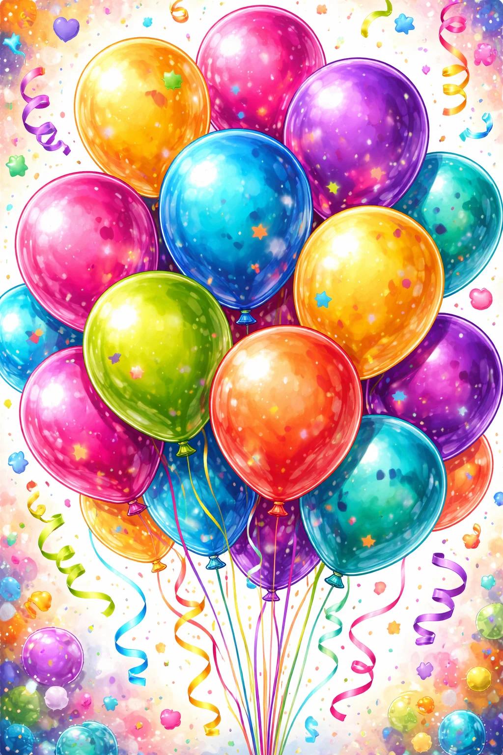Paint by Numbers Kit Colored Balloons