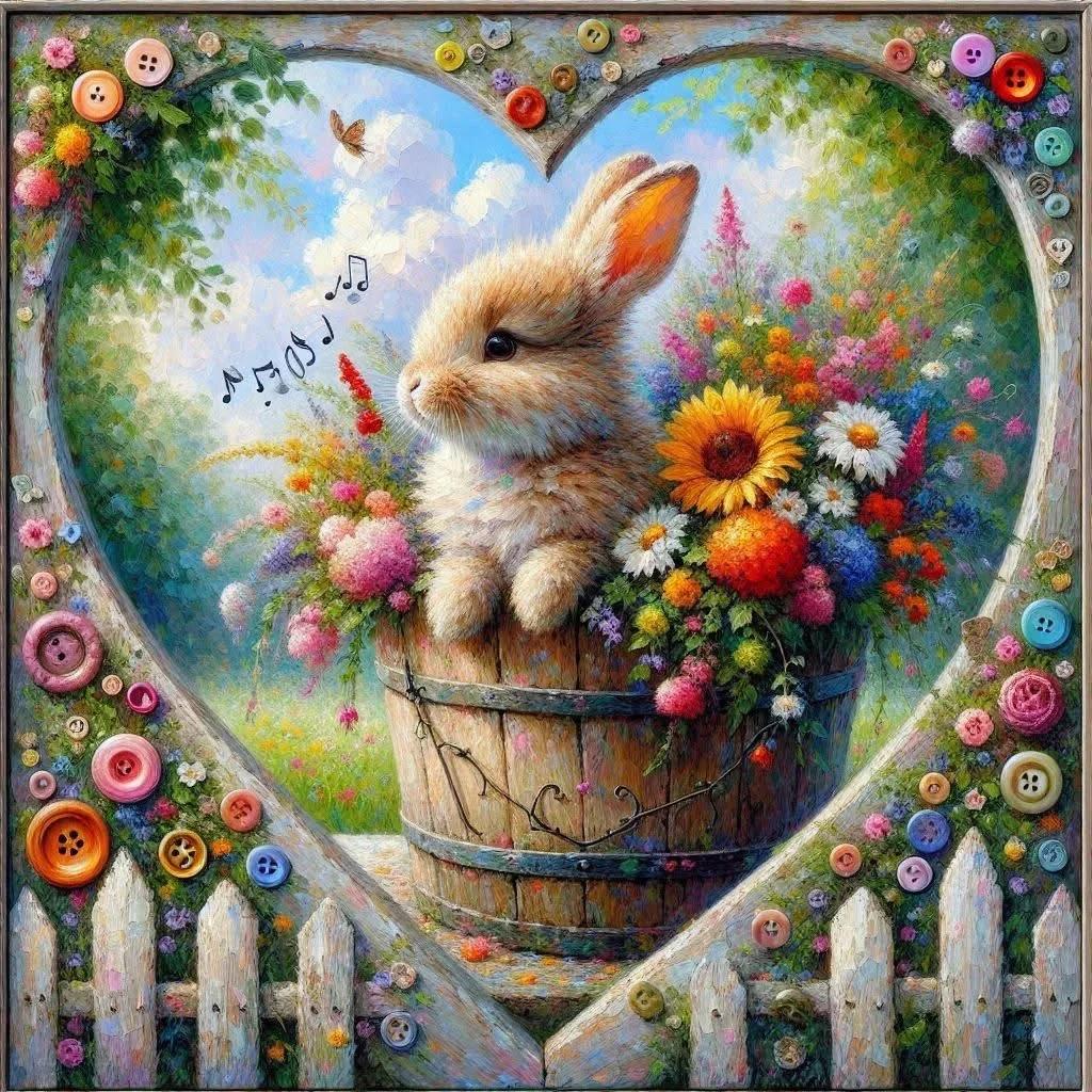 Paint by Numbers Kit Cute Rabbit