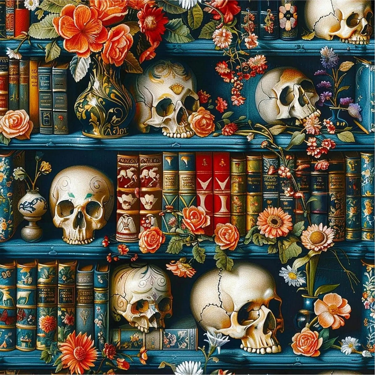 Paint by Numbers Kit Horror Bookshelf