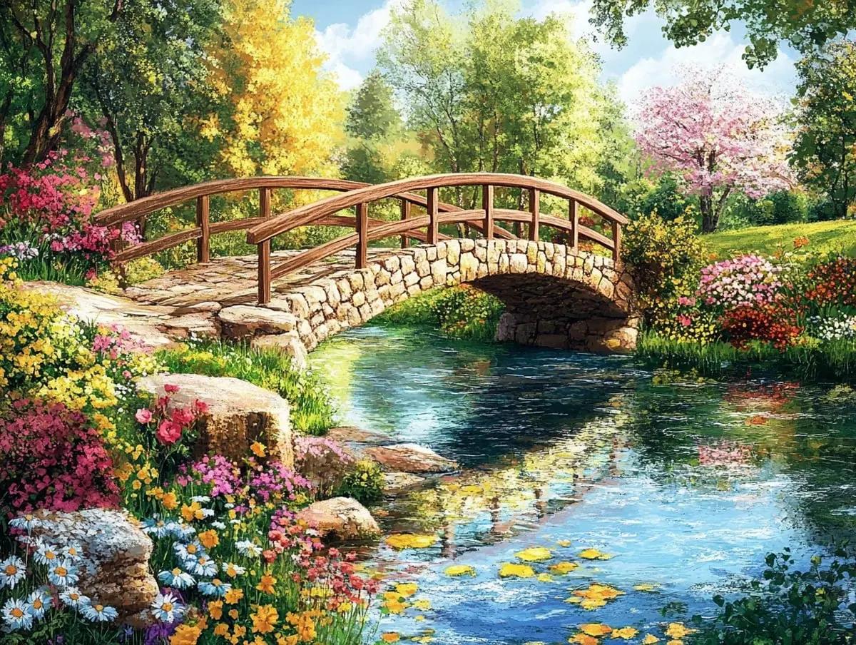 Paint by Numbers Kits Bridge Scenery