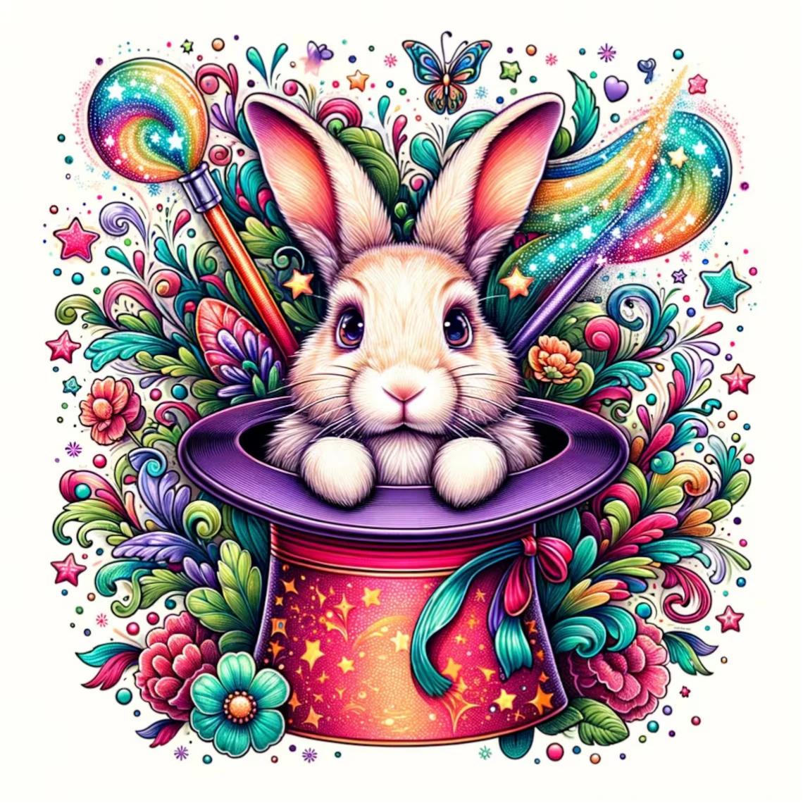 Paint by Numbers Kit Colorful Rabbit