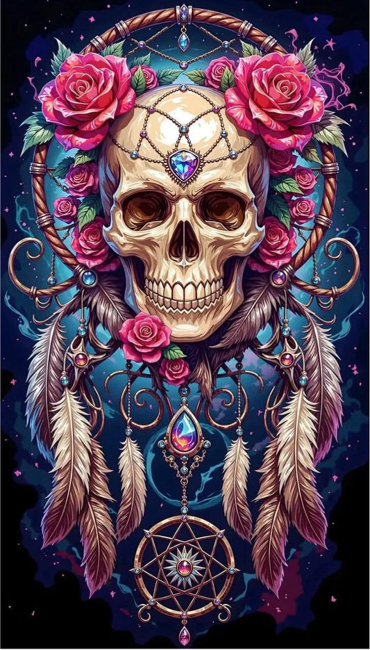 Paint by Numbers Kit Scary Skull