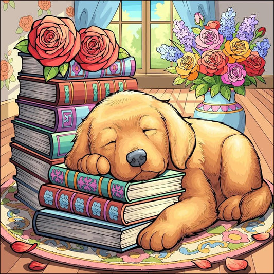 Paint by Numbers Kit Cute Puppy