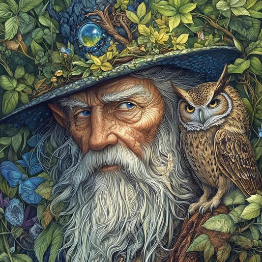 Paint by Numbers Kit The Old Man and the Owl