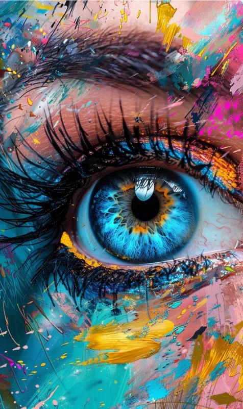 Paint by Numbers Kit Abstract Eyes