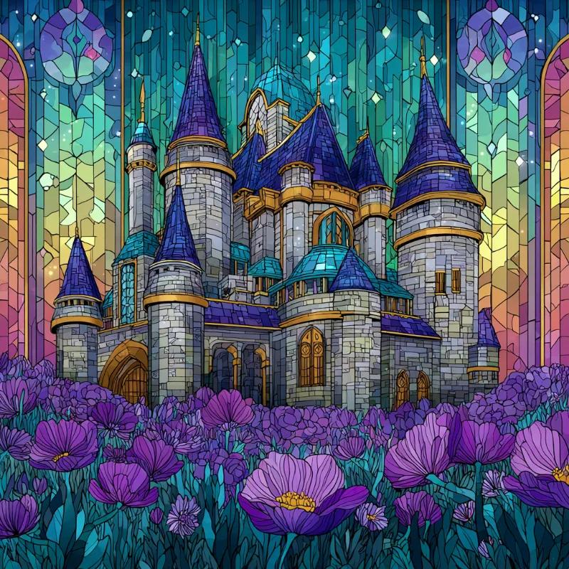 Paint by Numbers Kit Fantasy Castle