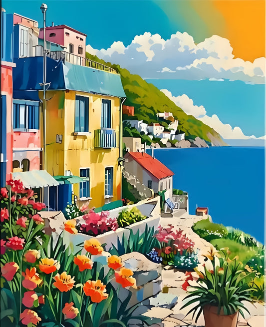 Paint by Numbers Kits Seaside House