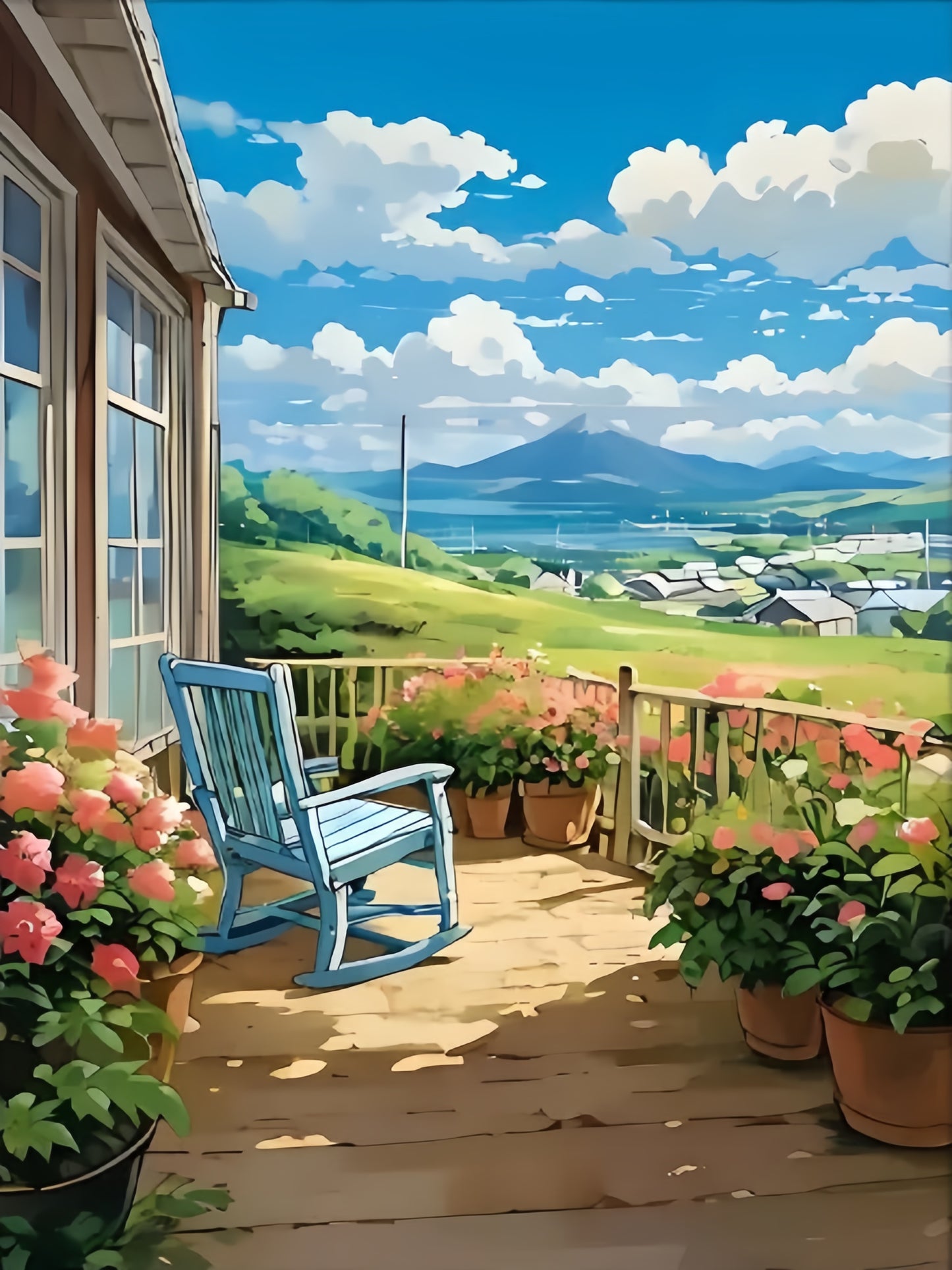 Paint by Numbers Kits Courtyard Scenery