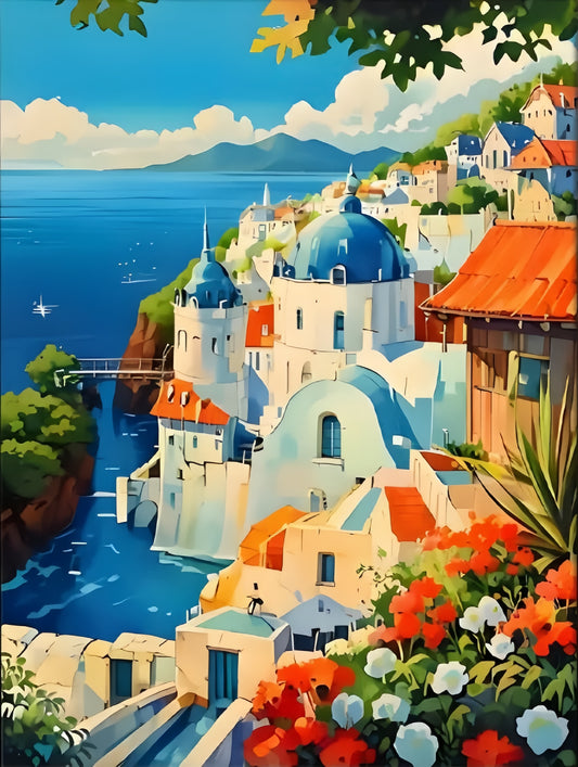 Paint by Numbers Kits Seaside Town