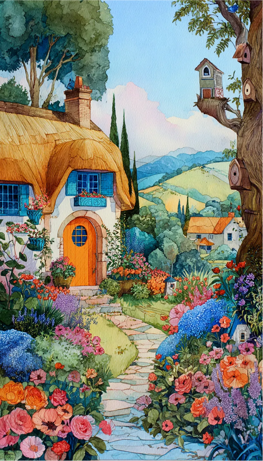 Paint by Numbers Kit Garden House