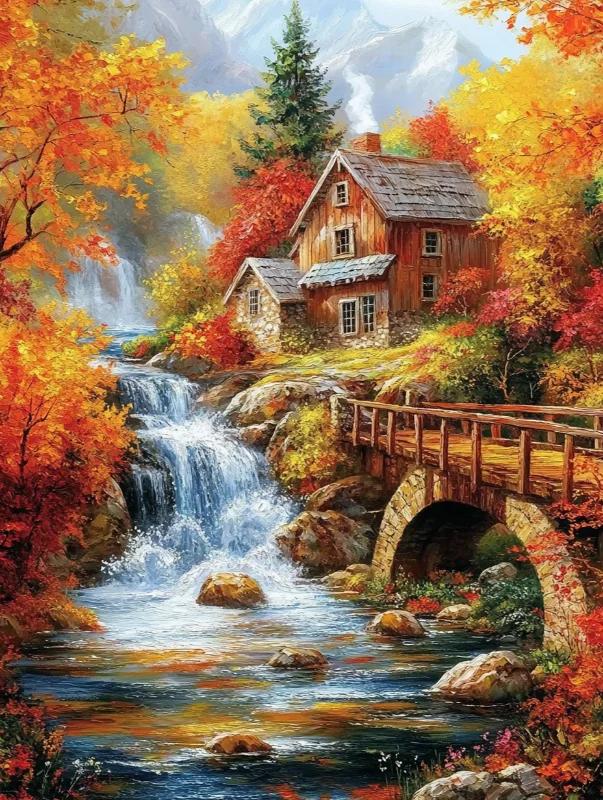 Paint by Numbers Kits Autumn Scenery