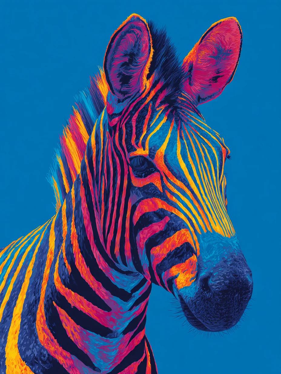 Paint by Numbers Kits Abstract Colorful Zebra