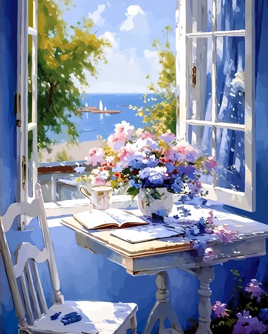 Paint by Numbers Kits Flowers By The Window