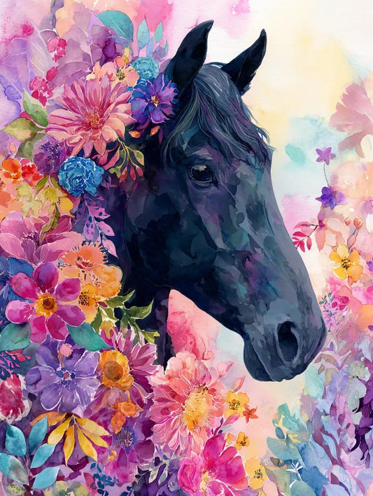 Paint by Numbers Kits Flowers and Horses