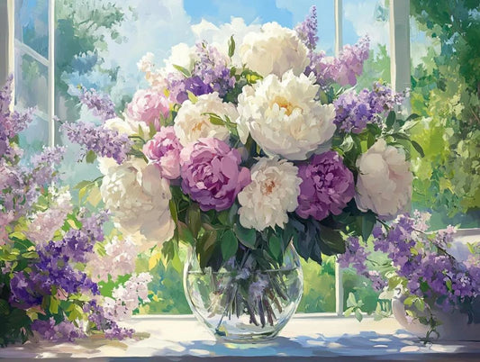 Paint by Numbers Kits Flowers By The Window