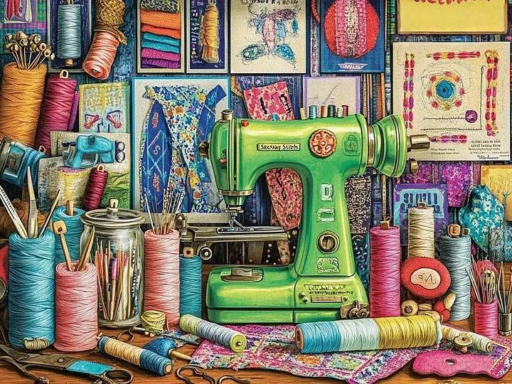 Paint by Numbers Kits Sewing Table