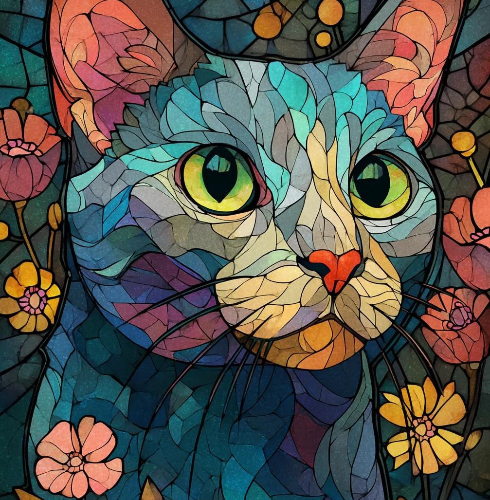 Paint by Numbers Kit Abstract Cat