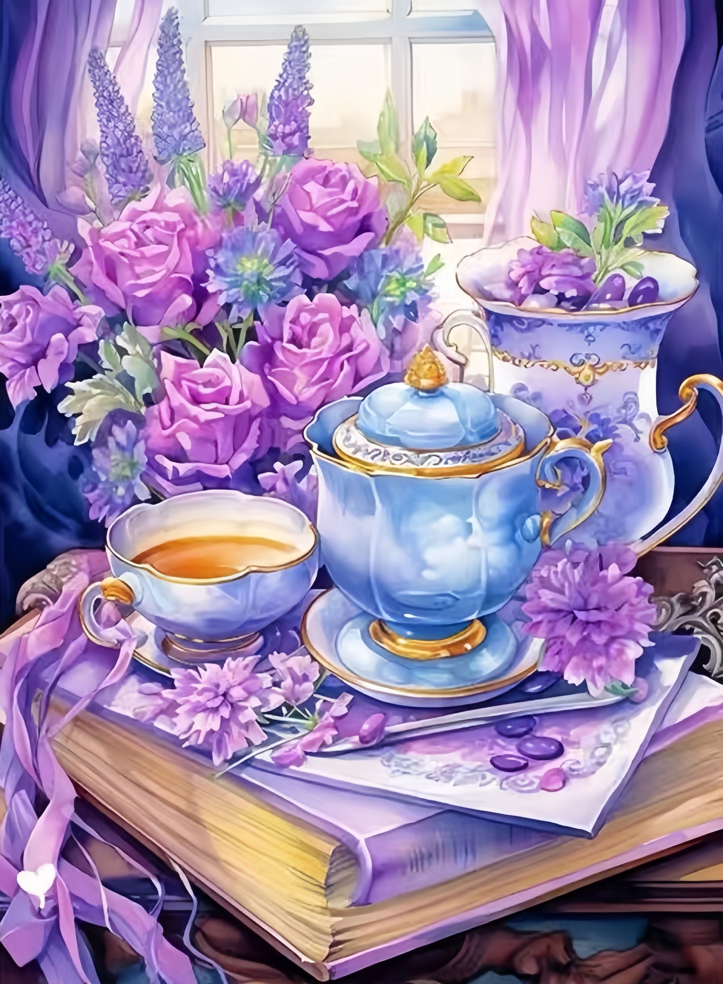 Paint by Numbers Kits Flowers and Books