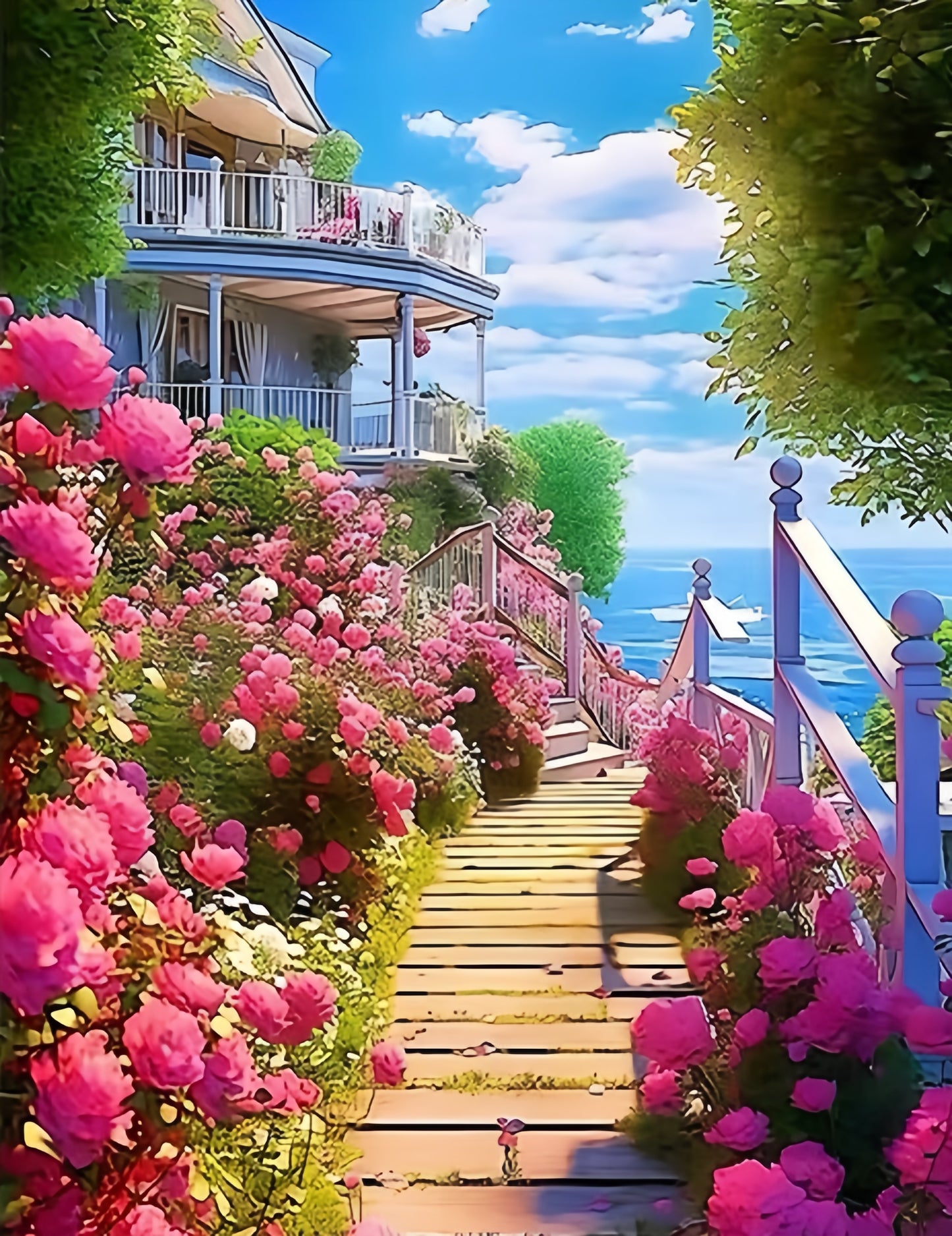 Paint by Numbers Kits Garden Villa
