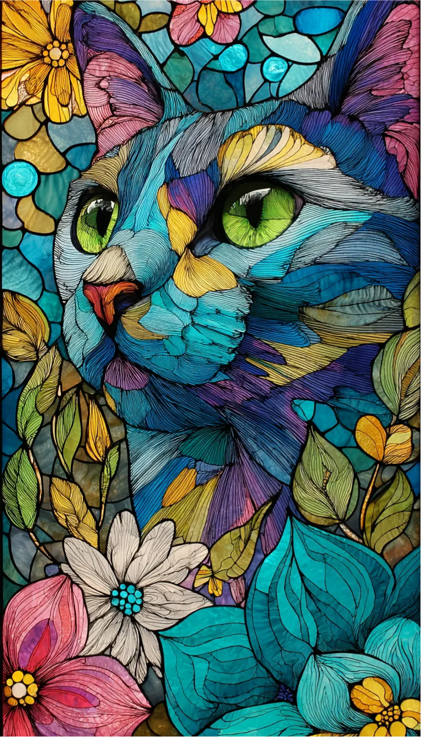 Paint by Numbers Kit Abstract Cat