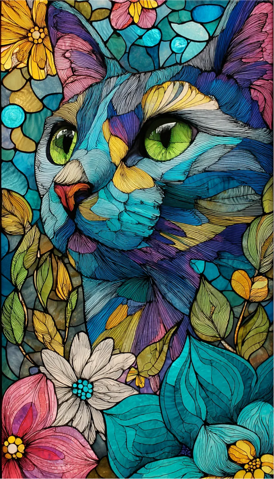 Paint by Numbers Kit Abstract Cat