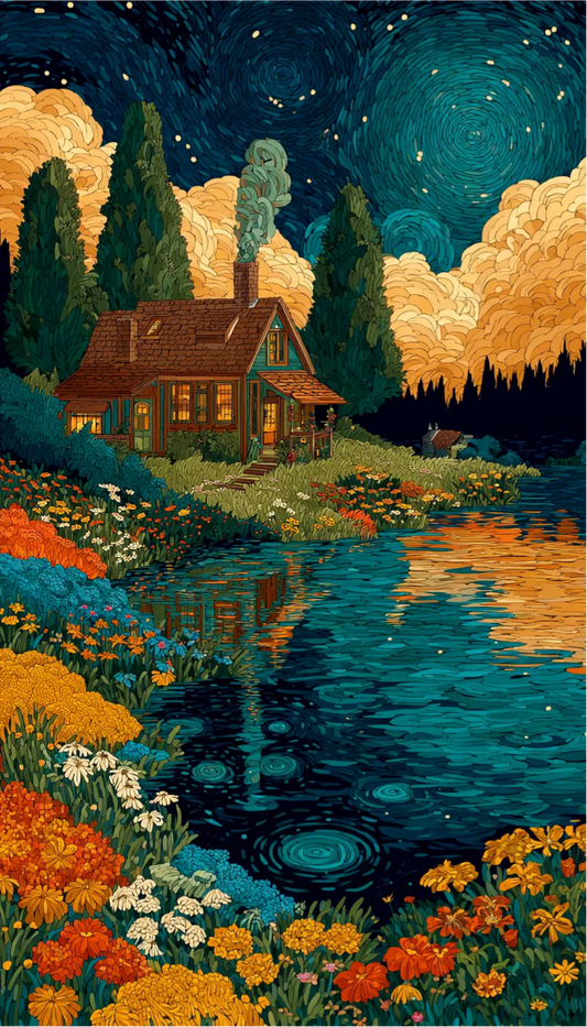 Paint by Numbers Kit Abstract Colorful Landscape