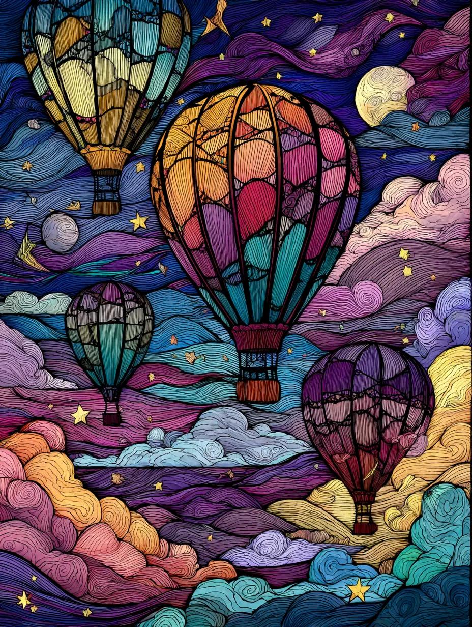 Paint by Numbers Kits Abstract Hot Air Balloon