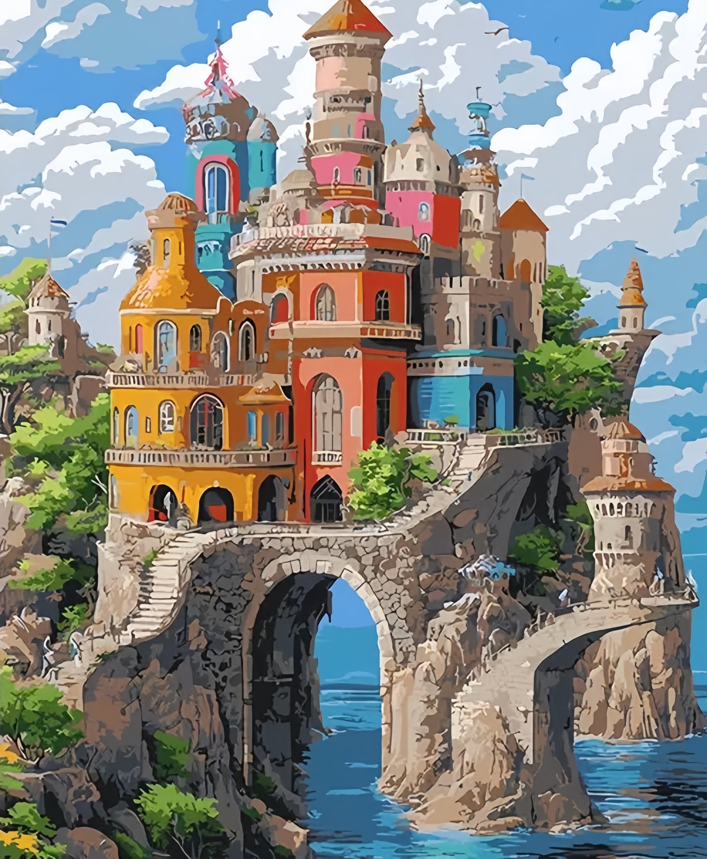 Paint by Numbers Kits Castle On The Mountain