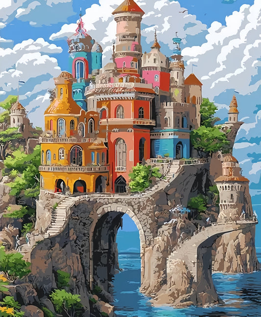 Paint by Numbers Kits Castle On The Mountain