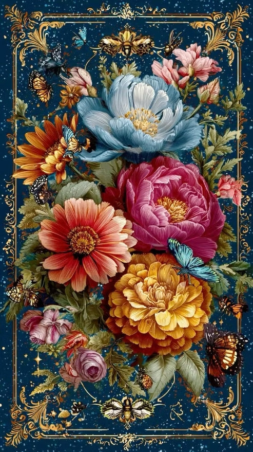 Paint by Numbers Kit Colorful Flowers