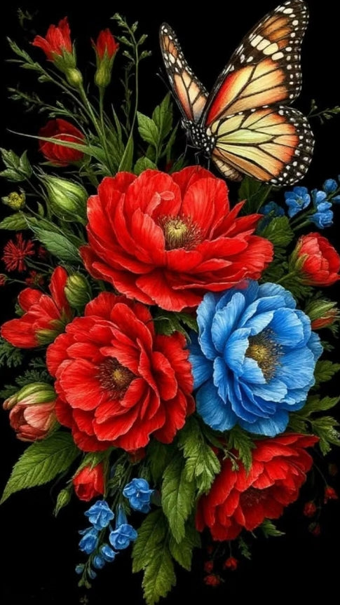 Paint by Numbers Kit Colorful Flowers