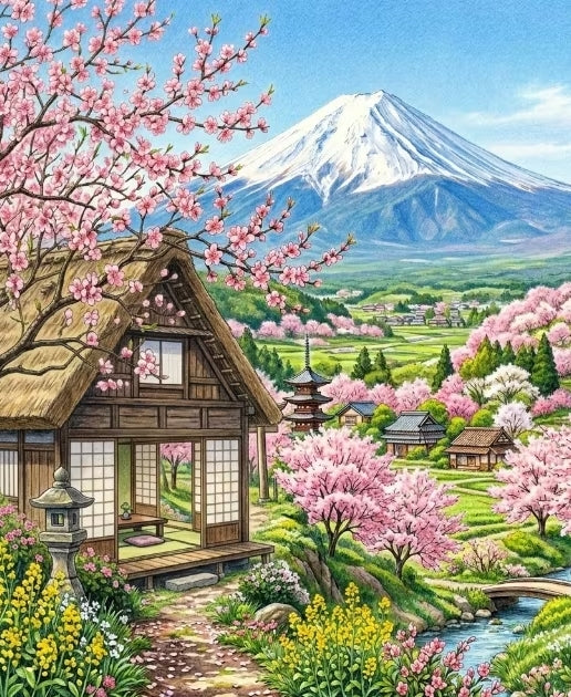 Paint by Numbers Kits Garden House