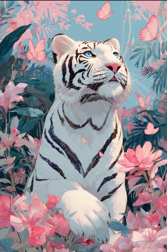 Paint by Numbers Kit White Tiger