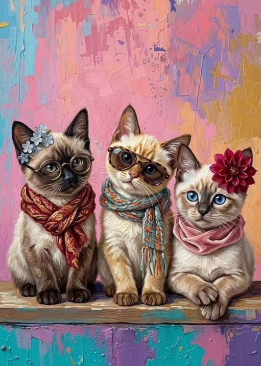 Paint by Numbers Kits Three Kittens