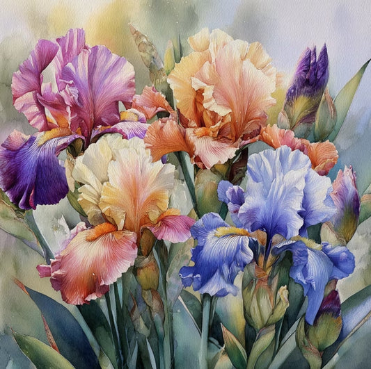 Paint by Numbers Kit Colorful Flowers