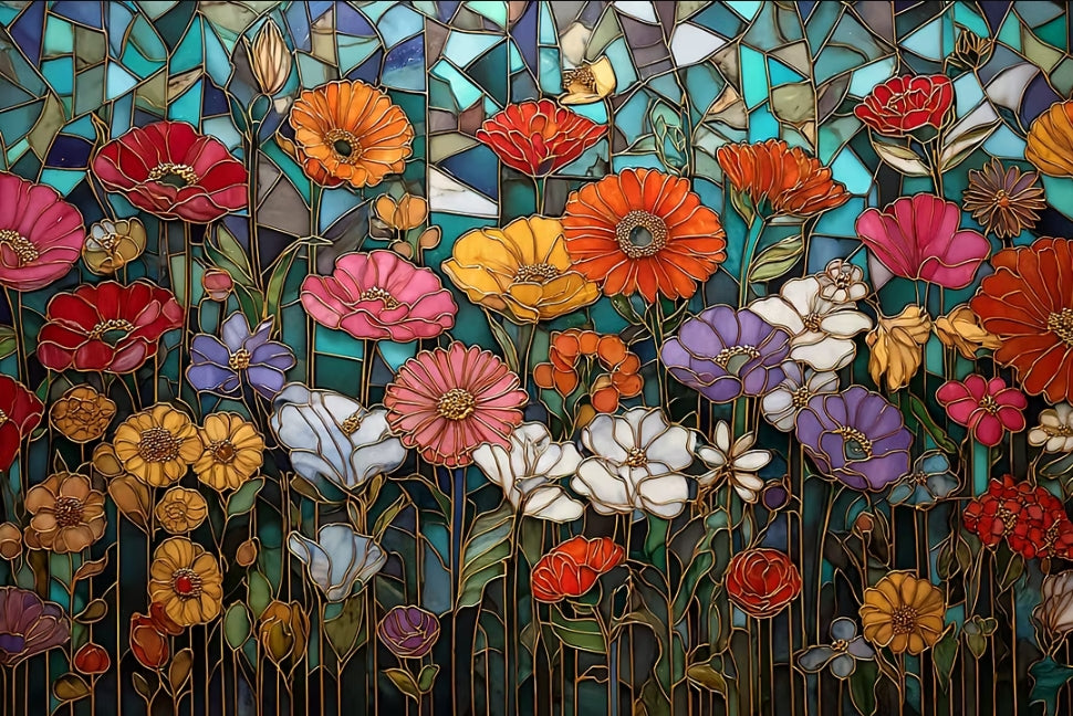 Paint by Numbers Kit Colorful Flowers
