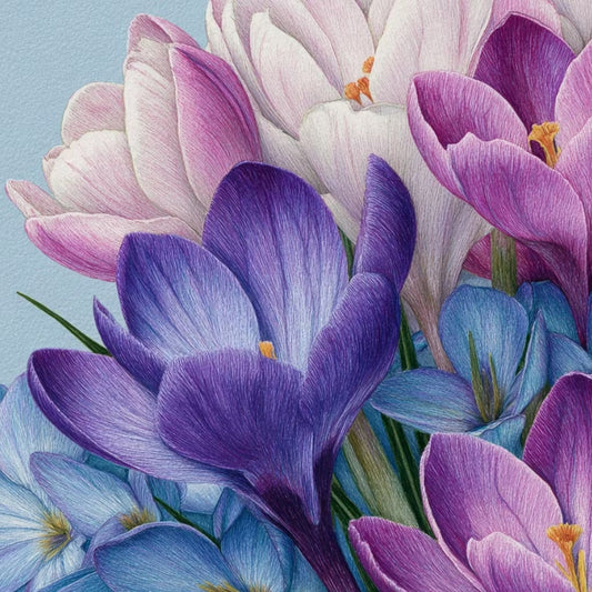 Paint by Numbers Kit Abstract Flowers