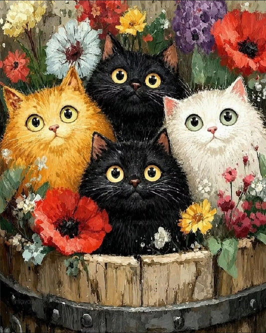 Paint by Numbers Kit Cats