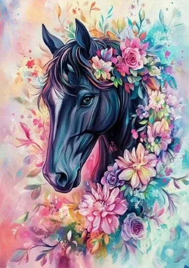 Paint by Numbers Kit Colorful Abstract Horse