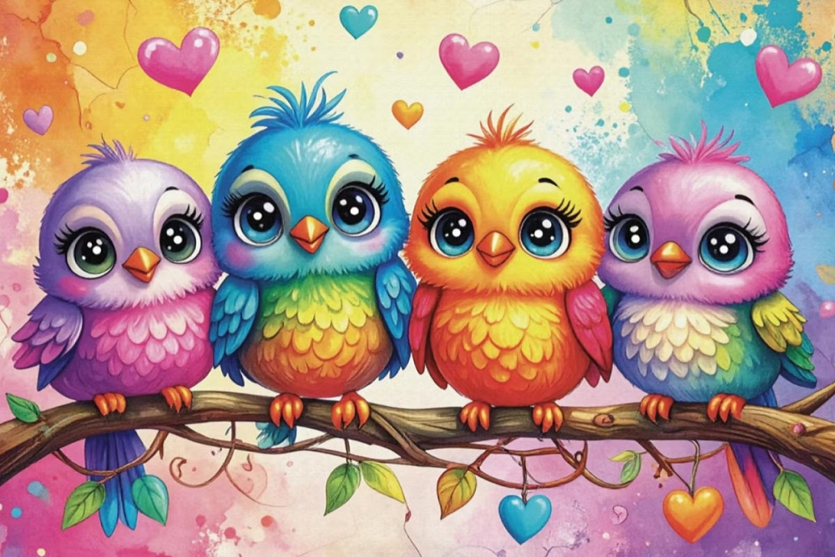 Paint by Numbers Kit Colorful Birds
