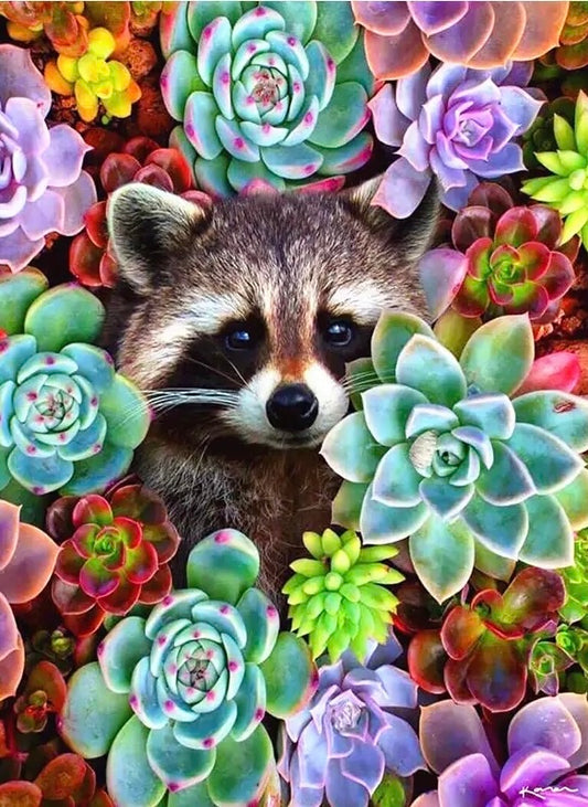 Paint by Numbers Kit Hedgehog In The Flower Bushes