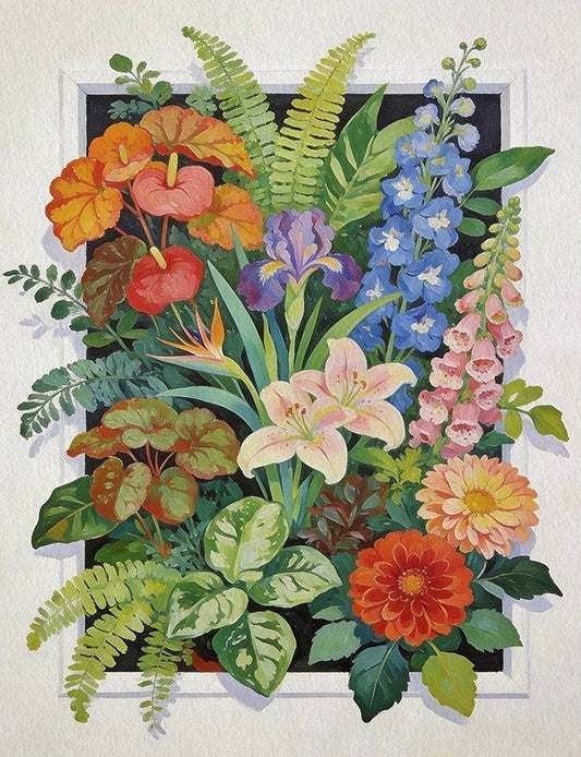 Paint by Numbers Kit Abstract Flowers