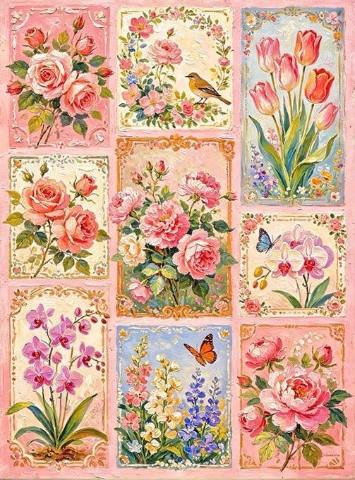 Paint by Numbers Kit Abstract Flowers