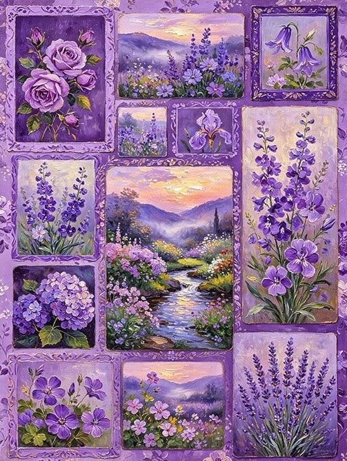 Paint by Numbers Kit Abstract Flowers